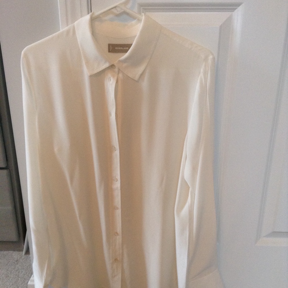 Everlane clean silk relaxed shirt